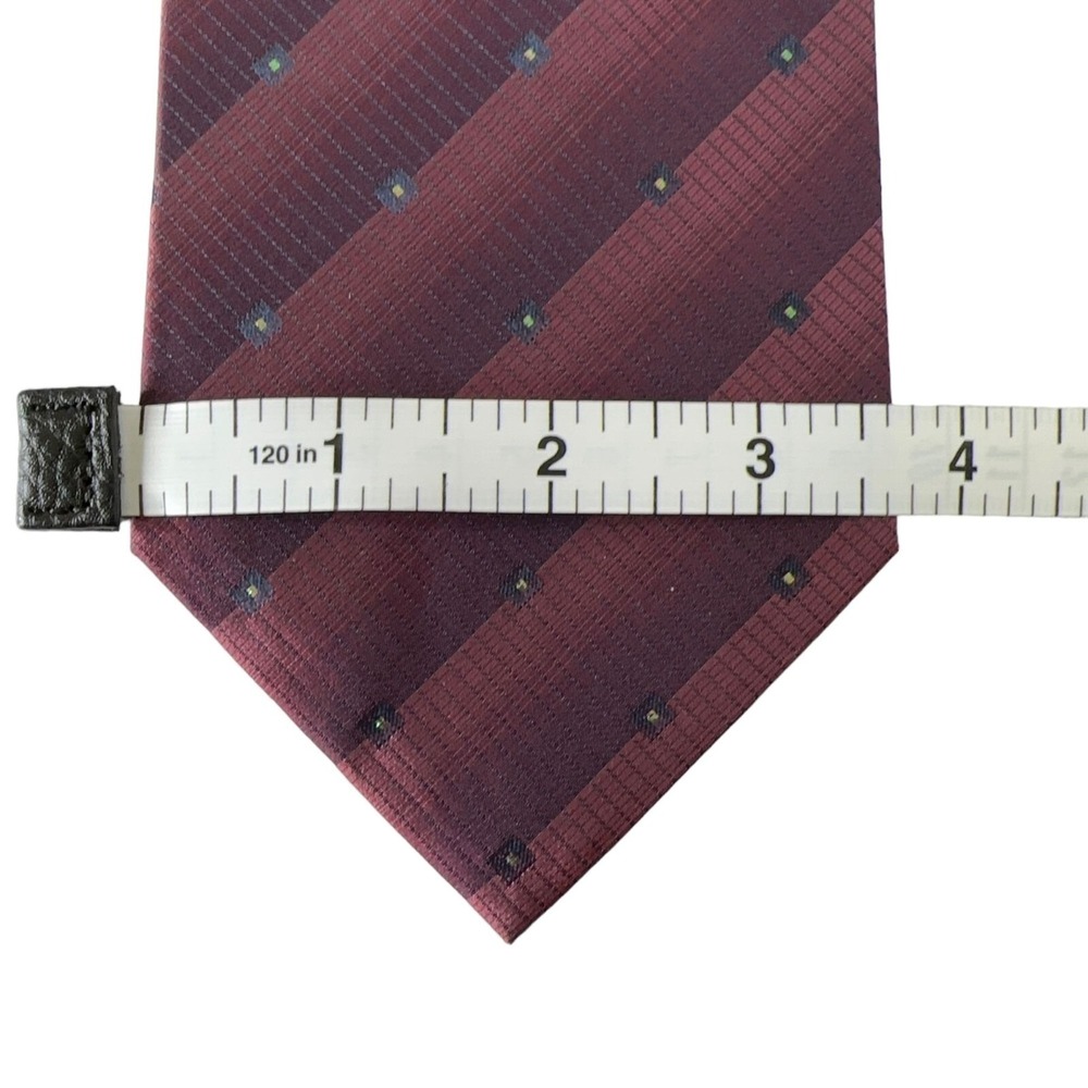 Rykiel Homme Mens Silk Tie 56 x 3.75 Burgundy Textured‎ Designer French Luxury - Picture 9 of 9